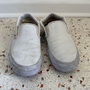 Vans White Slip-On Sneakers